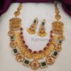 matte gold laxmidevi neckset