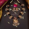 black thread ganapathi neckset