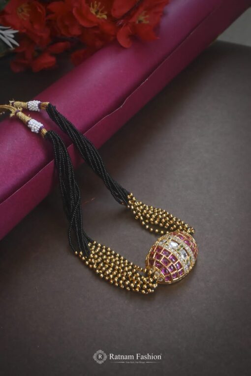 black beads necklace