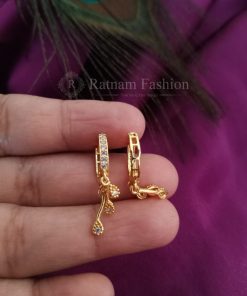 gold polish bali ear rings