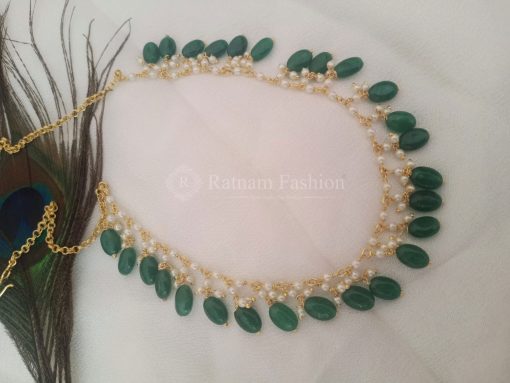 gold polish beads necklace