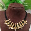 Black thread necklace