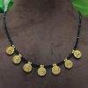 CZ Crystal Neckset With Laxmi Devi Lockets