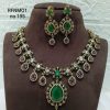 Ad Mozonoid Stone High Quality Necklace With Pushback Earrings